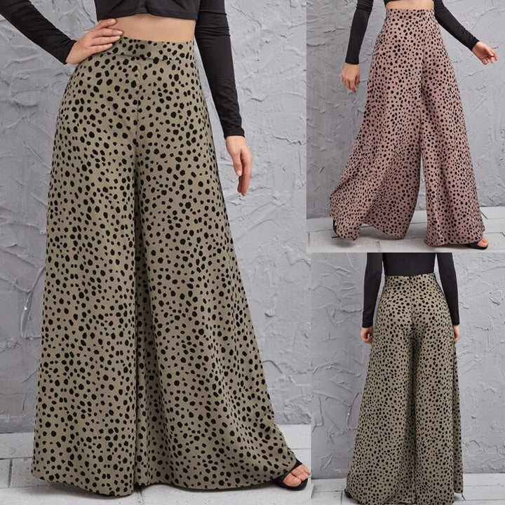 Wide palazzo pants for women with polka dot design Lune London