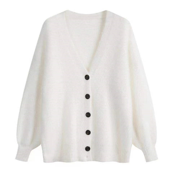 Cardigan en tricot confortable pour femmes avec de grands boutons et une coupe décontractée Chic & Stil