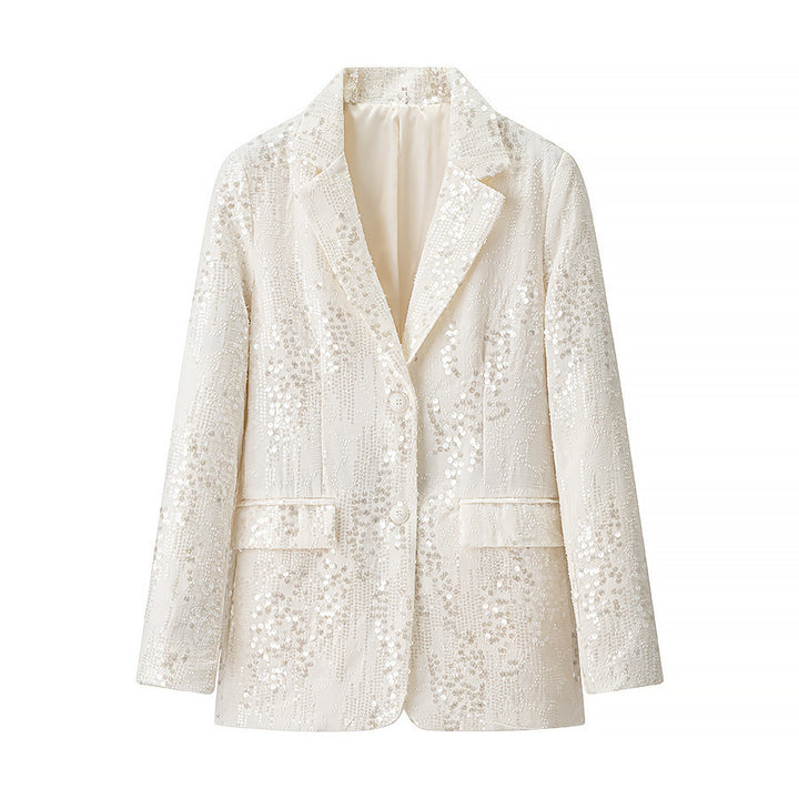 Veste Blazer Élégante en Sequins pour Femmes au Design Tendance Chic & Stil