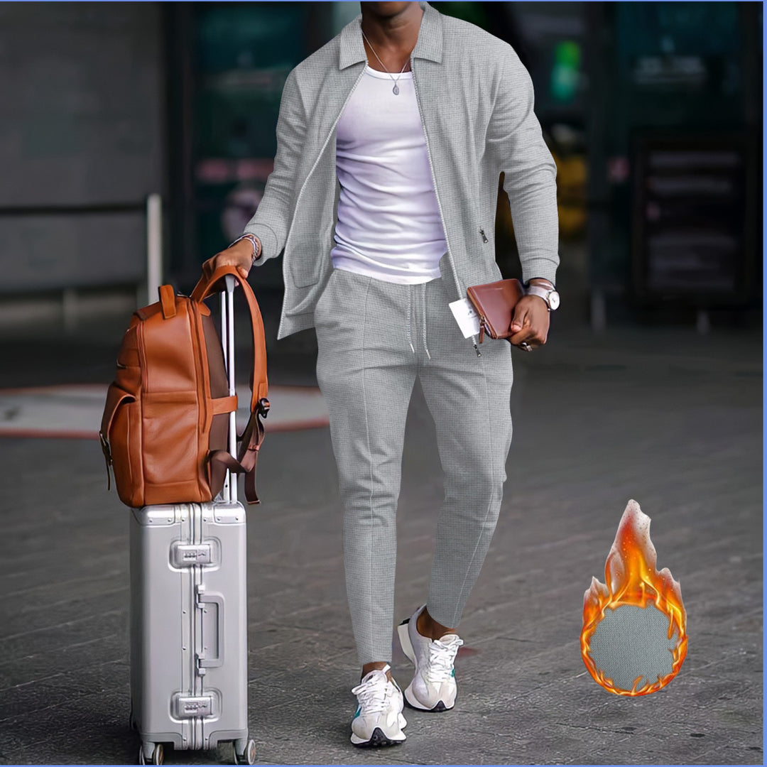Men's sports leisure set with structured design and elastic waist Lune London