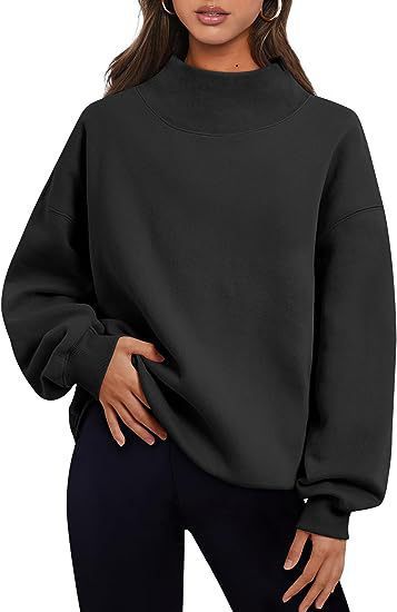 Casual pullover for ladies with high collar and wide sleeves Lune London