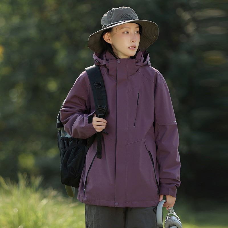 Men's Two-Tone Wind and Water-Repellent Softshell Jacket with Hood Amarae