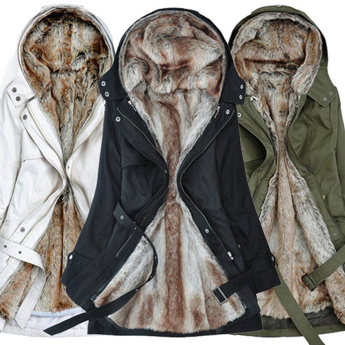 Ladies Warm Lined Outdoor Jacket with Hood Amarae