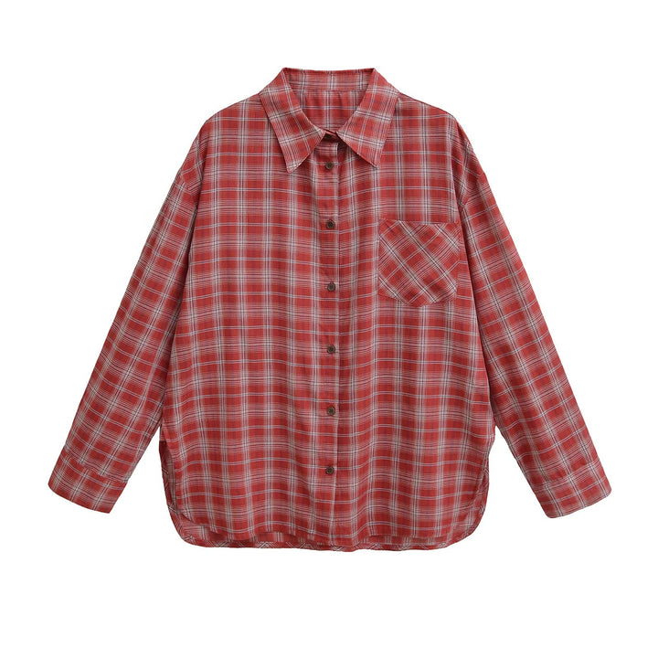 Plaid flannel shirt plus size for women Lune London