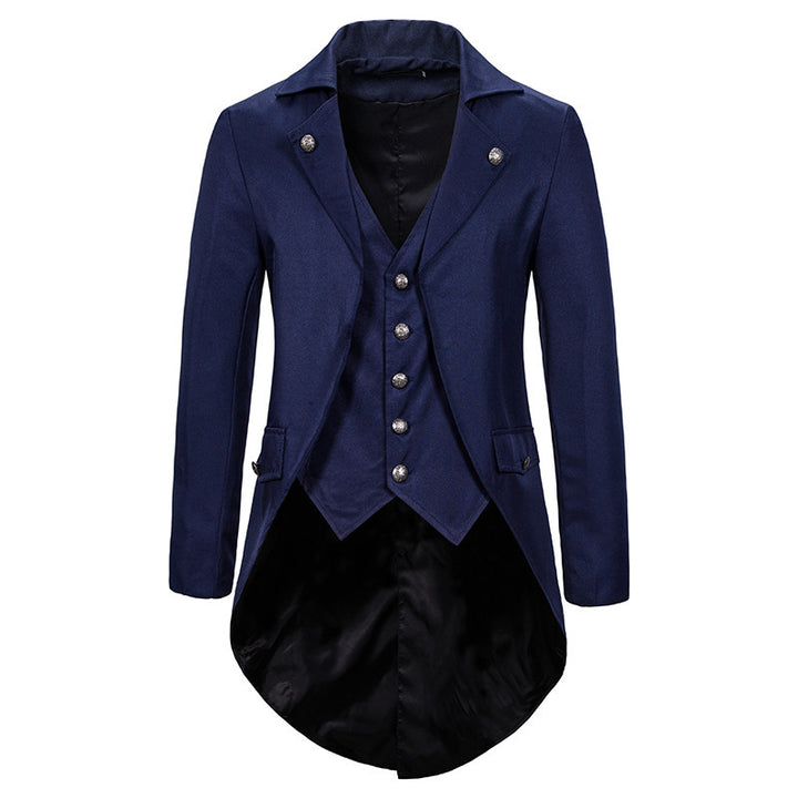 Elegant steampunk jacket for men with asymmetrical cut and refined details Lune London