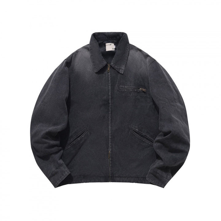 Men's Casual Worker Jacket made of soft canvas with zipper Amarae