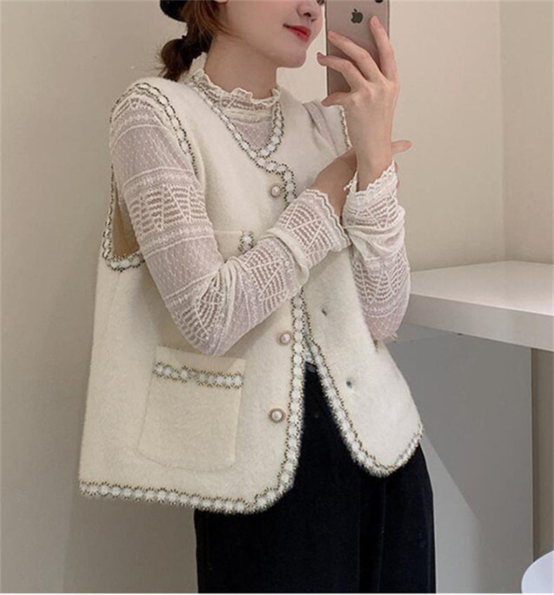 Gilet pour femmes avec décoration en perles élégante Chic & Stil