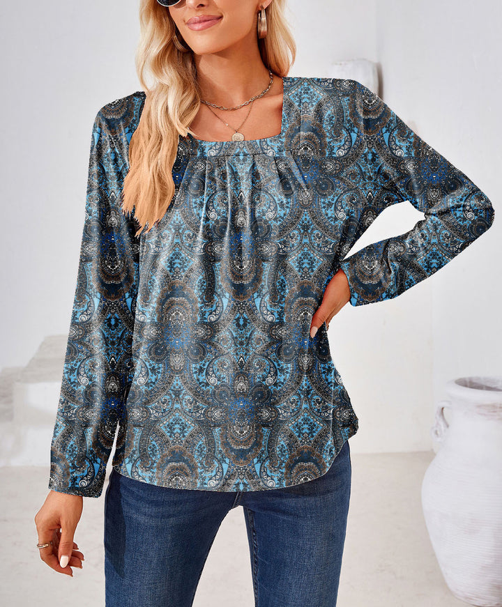 Chic Floral Print Elegant Blouse for Women