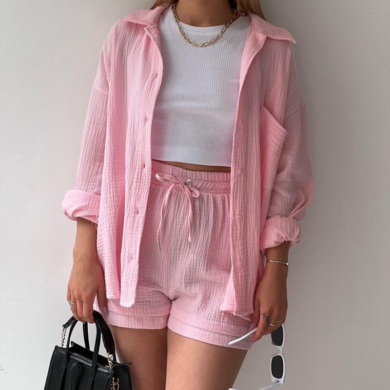 Ladies Casual Top and Lightweight Shorts Set Lune London