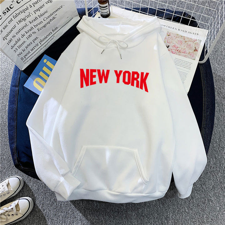 Women's hoodie with stylish New York design Chic & Stil