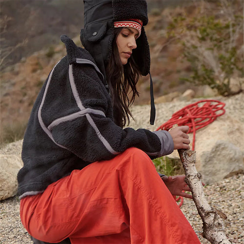 Women fleece jacket with wind protection Amarae