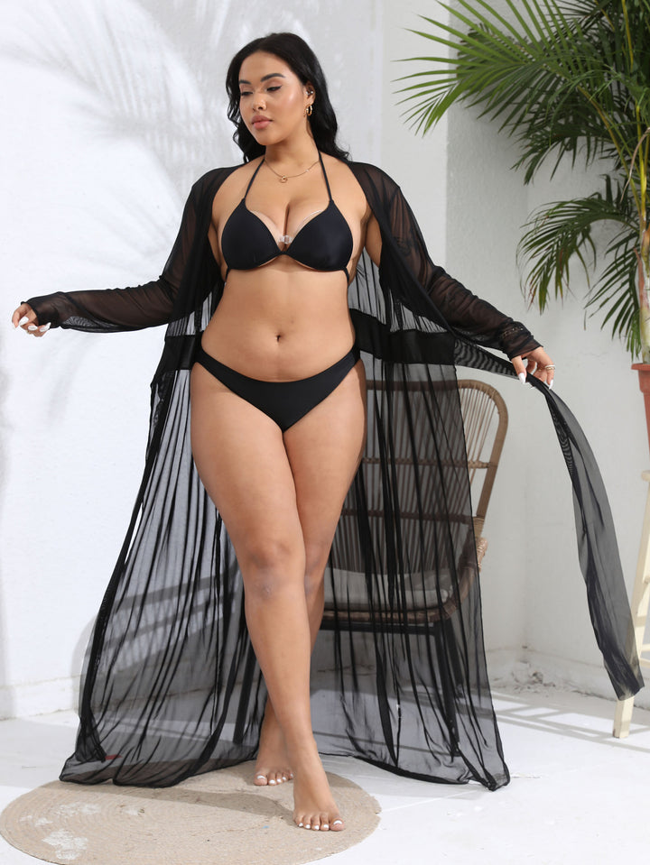 Amarae Transparent Mesh Swim Dress for Women