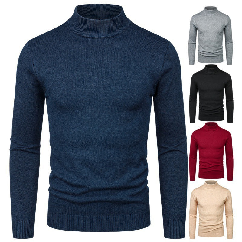 Elegant turtleneck sweater for men in fine cotton blend Lune London