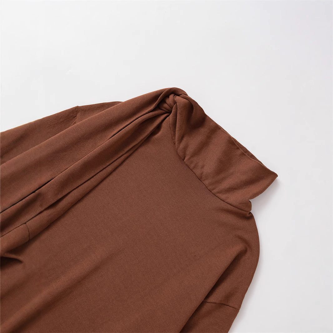 Modern sweater for ladies with asymmetrical collar Lune London