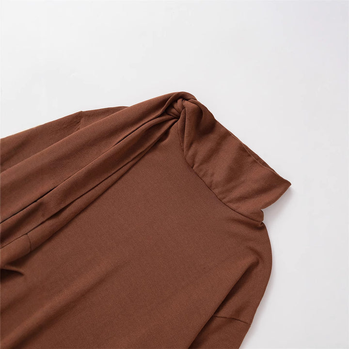 Modern sweater for ladies with asymmetrical collar Lune London
