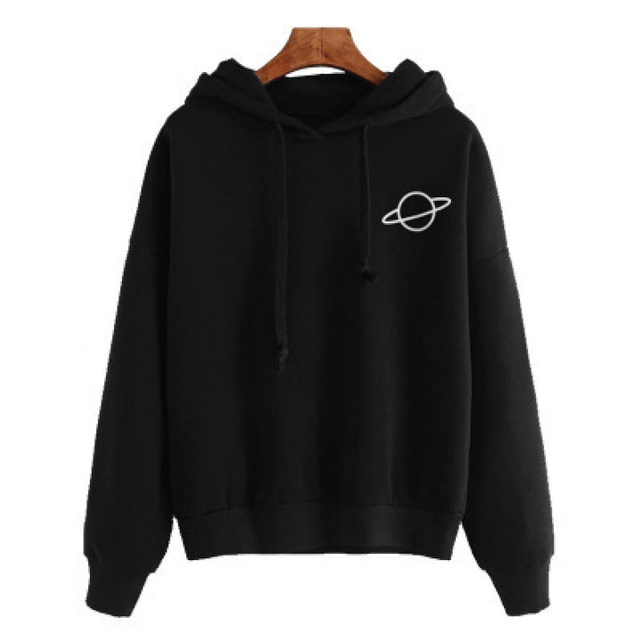 Ladies comfortable hoodie with planetary pattern Amarae