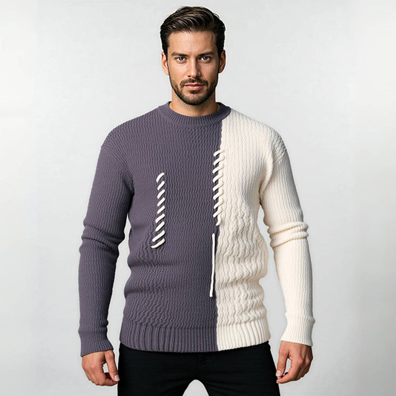 Casual sweater for men with structured design and unique knot details Lune London