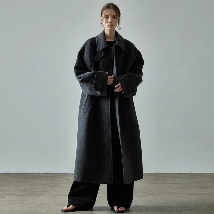 Manteau en laine surdimensionné pour femmes Chic & Stil