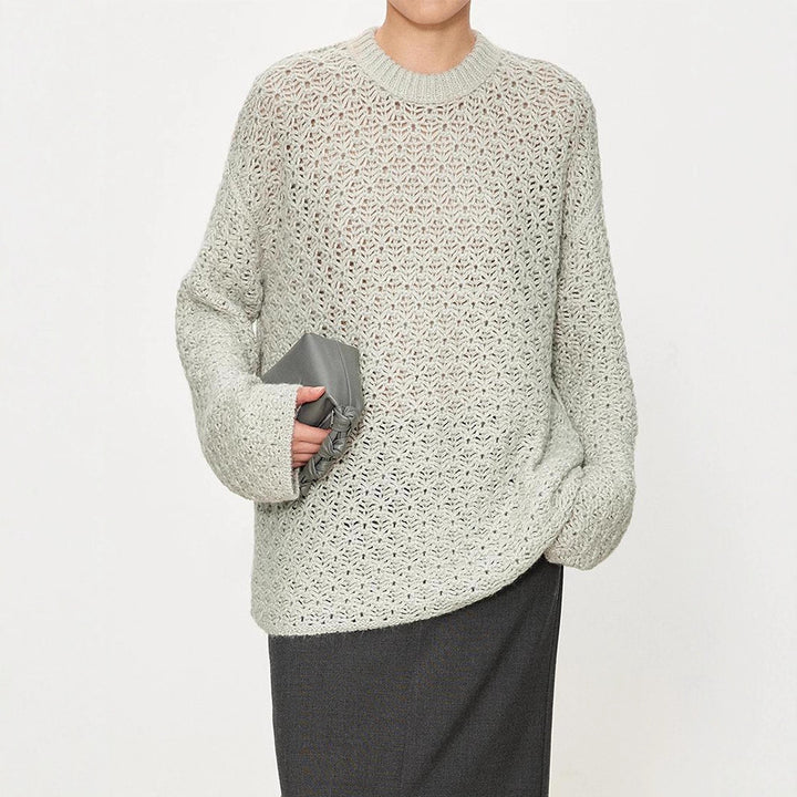 Pull en maille aérienne pour femmes avec structure ouverte Chic & Stil