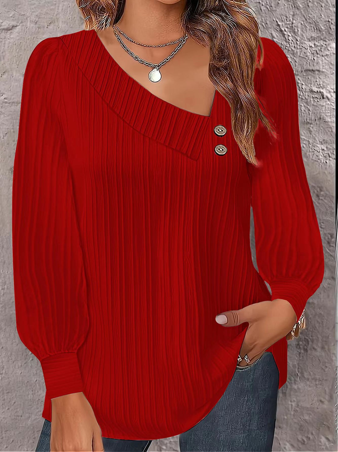 Long sleeve blouse for women with gathers Lune London