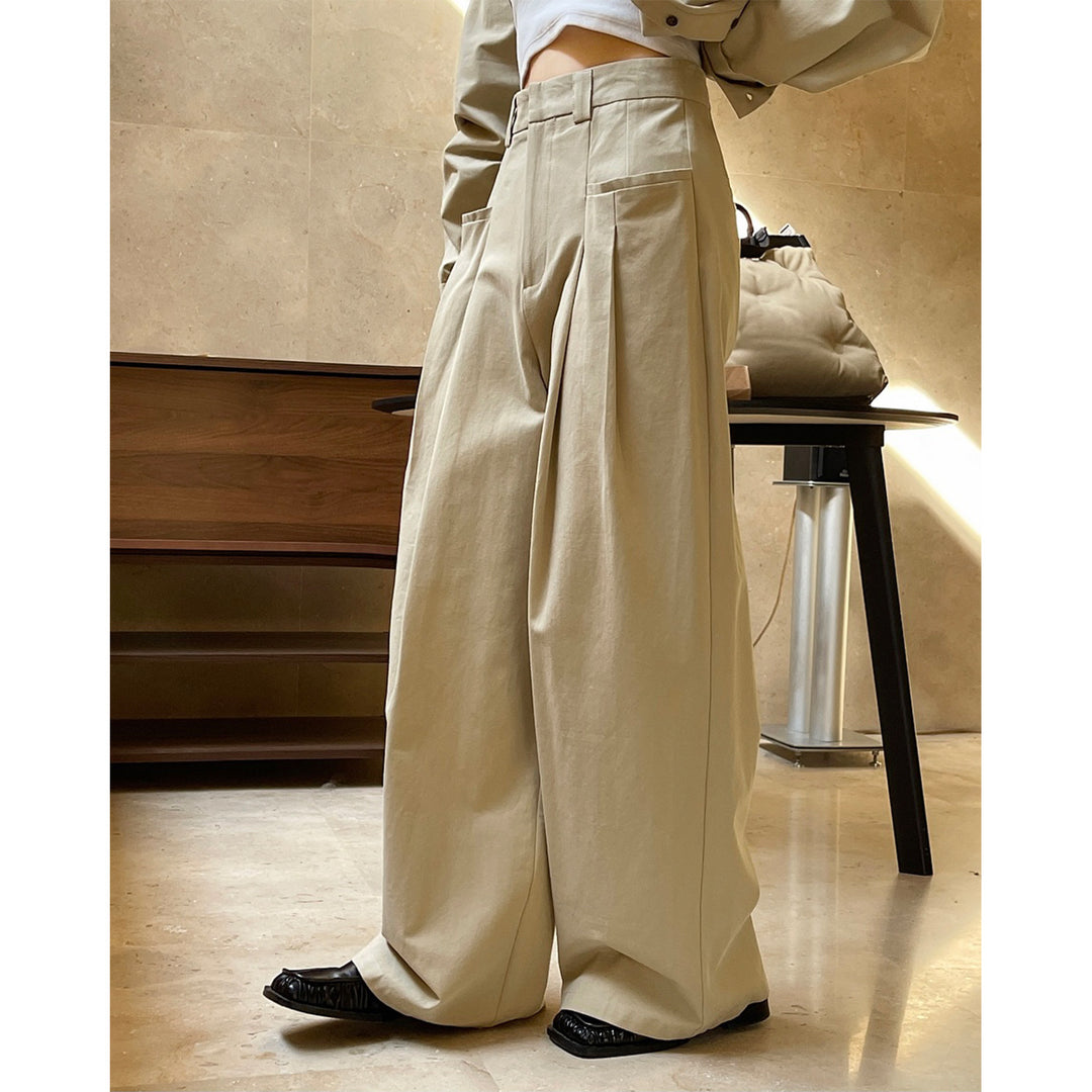 Women's High-Waisted Wide Pleated Balloon Baggy Pants Amarae