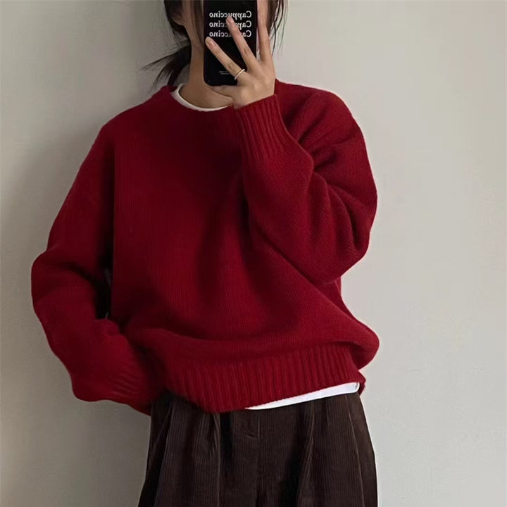 Pull en tricot épais décontracté pour femme avec coupe oversize et manches douces Chic & Stil