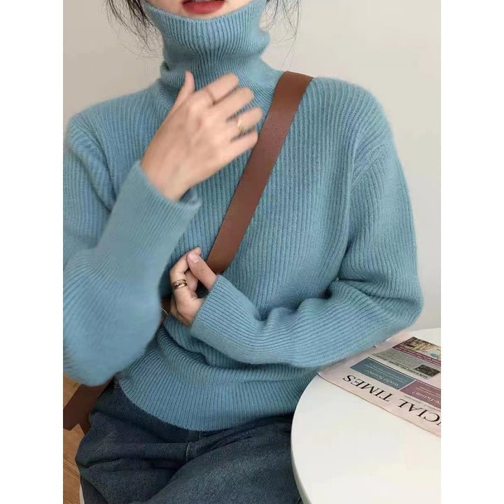 Pull à col roulé confortable pour femmes en fine maille Chic & Stil