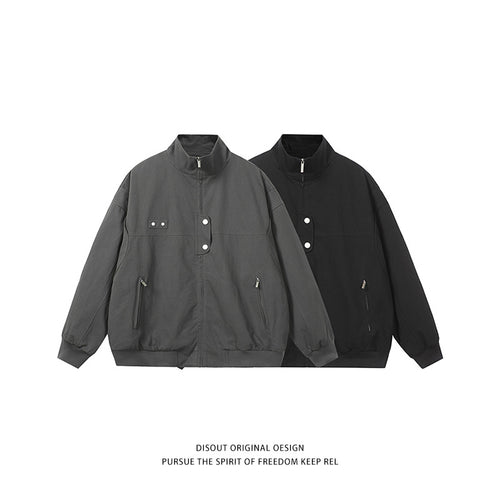 Quilted jacket for men with a stand-up collar and zippered side pockets Amarae