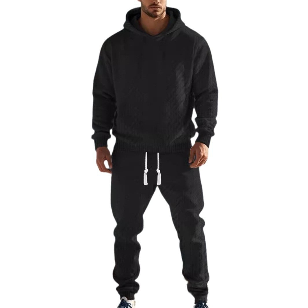 Lune London textured design men's hoodie and jogger pants set