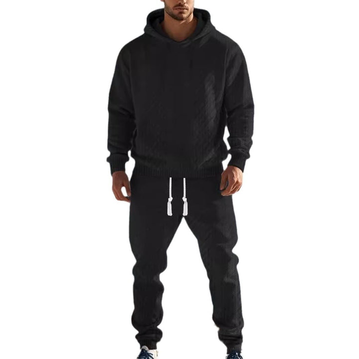 Lune London textured design men's hoodie and jogger pants set