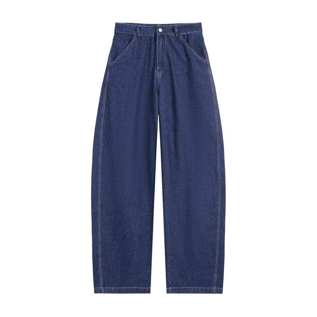 Women's Wide High-Waist Jeans with striking side seam and rounded pockets Amarae