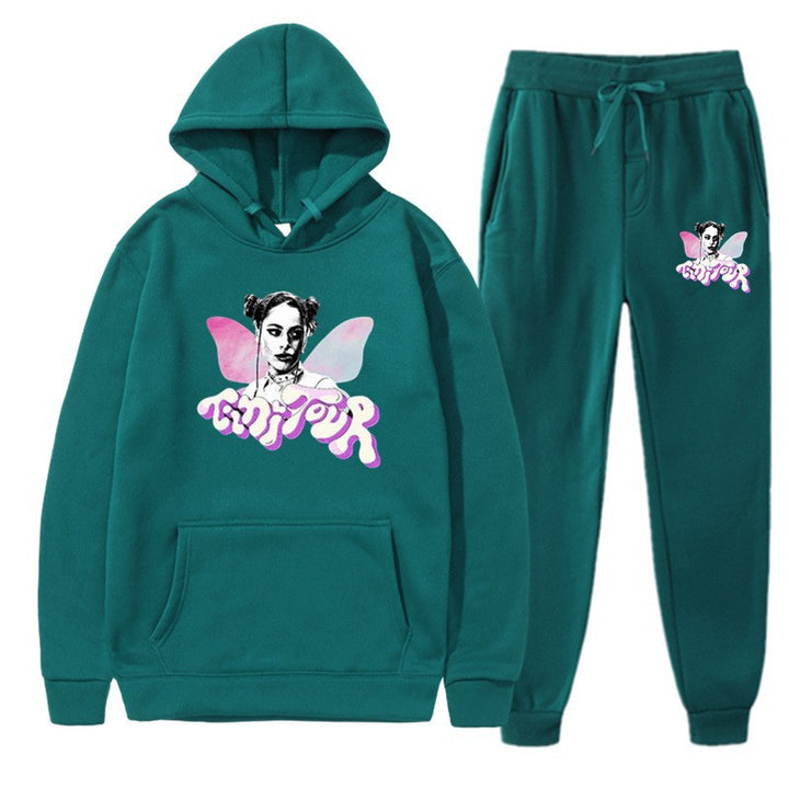 Women's sweatshirt and jogging pants set with creative graphic design Chic & Stil
