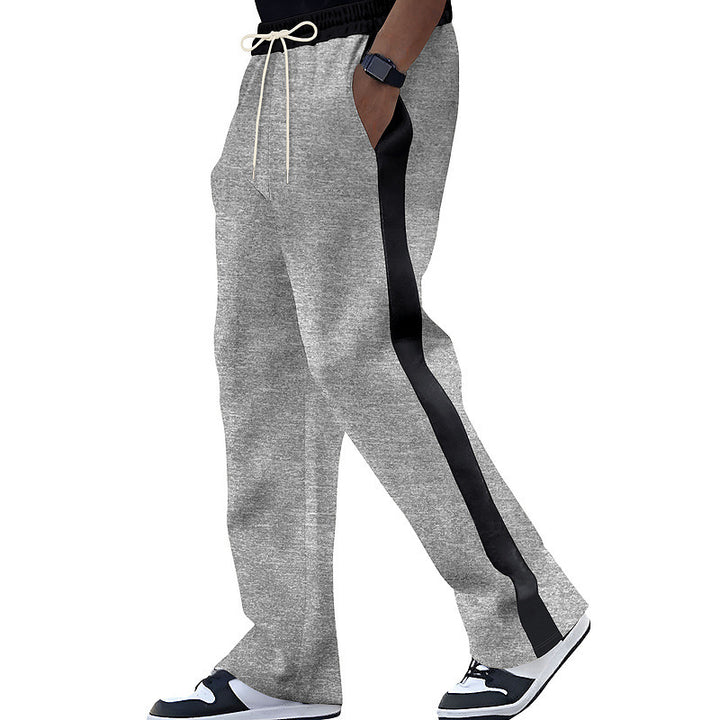 Men's leisure pants with contrasting side stripes and elastic waistband Chic and style