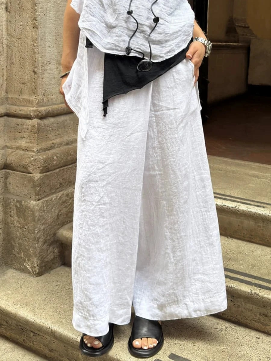 Wide linen pants for women Lune London