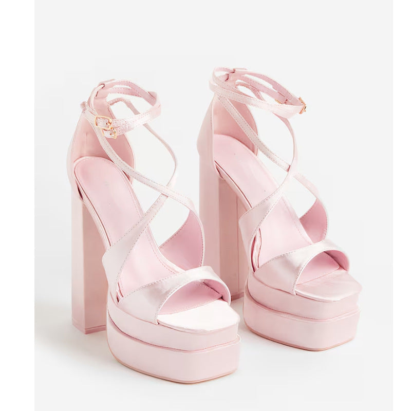 Women's Chunky Platform High Heel Sandals Lune London