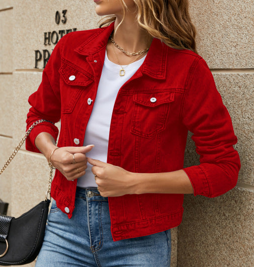 Women's denim jacket with modern cut and practical pockets Amarae