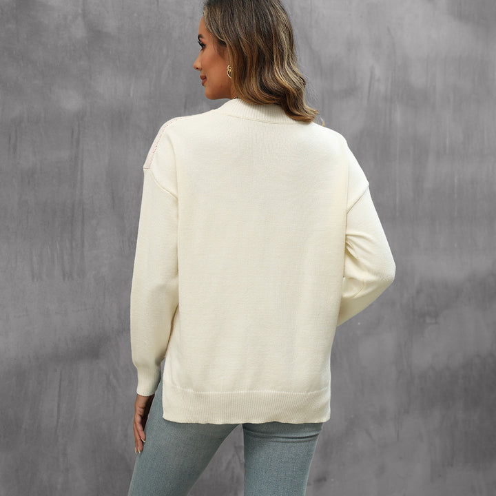 Women's sweater with kiss pattern and casual cut Lune London