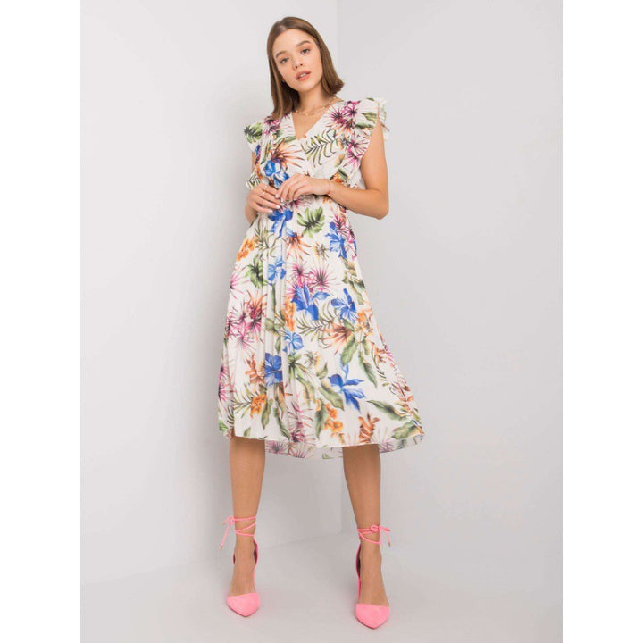 Lune London Floral Ruffle Midi Dress for Women