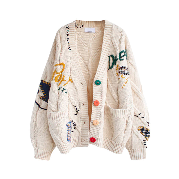 Cardigan pour femmes avec broderie colorée Chic & Stil