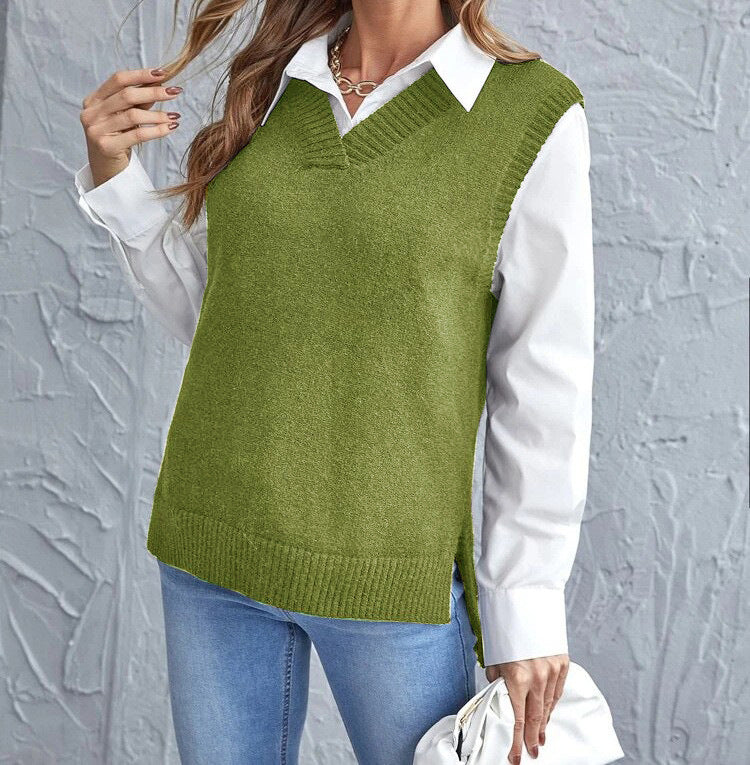 Ladies Elegant Knitted Vest Lune London