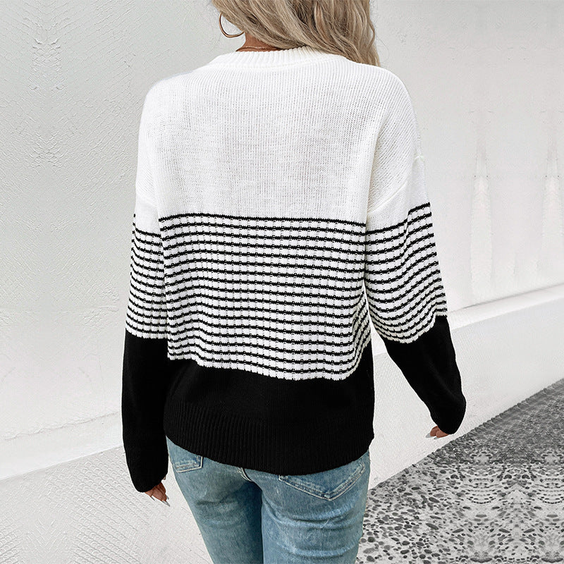 Knitted sweater for women with a modern pattern and a relaxed fit Lune London