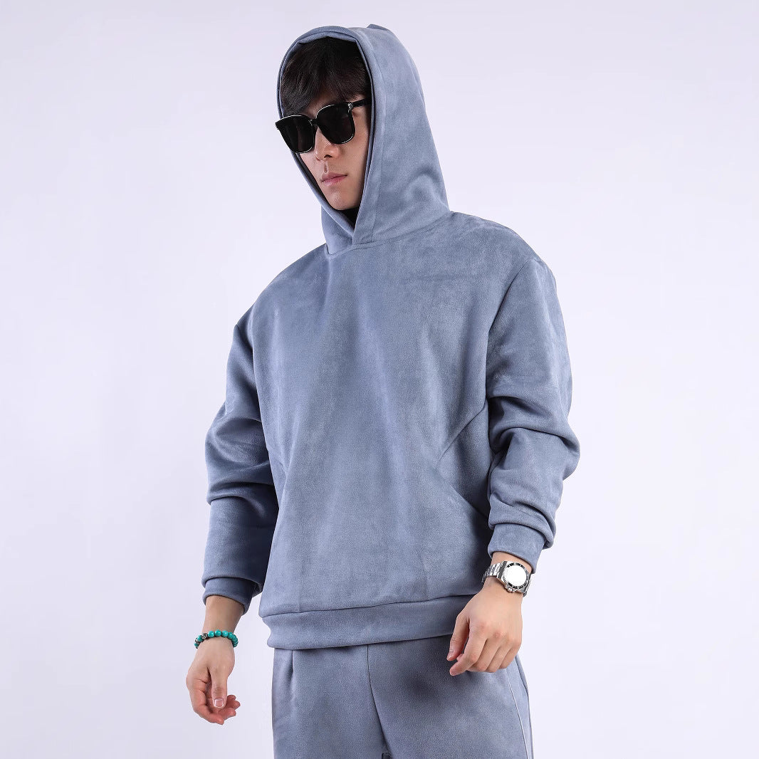 Men's hooded sweatshirt in soft fleece material with innovative details Lune London