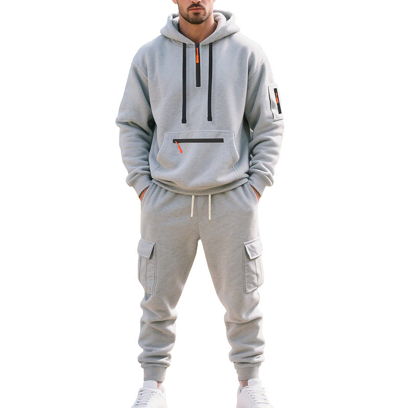 Men's Chic and Stylish Sporty Hoodie and Cargo Set