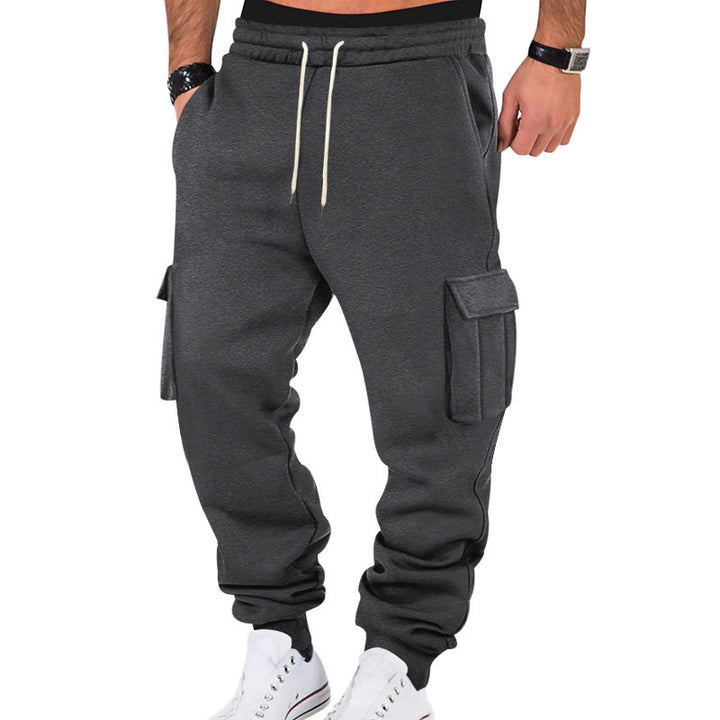 Men's cargo jogger pants with elastic waistband and handy pockets Lune London