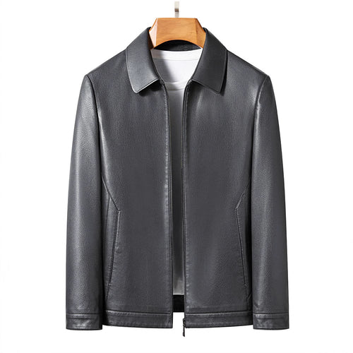 Faux leather jacket for men, modern and stylish, with practical zip pockets Amarae