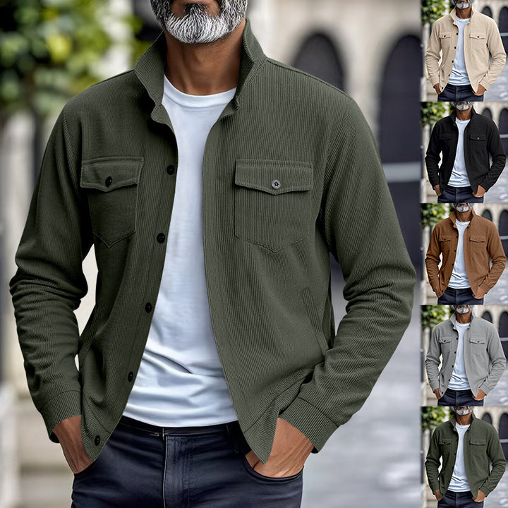 Men's casual cord jacket with practical chest pockets Chic and style