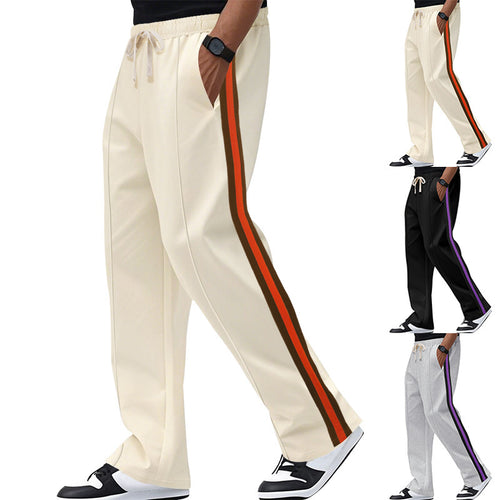 Men's casual leisure pants with contrasting side stripes Amarae