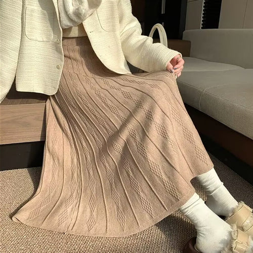 Jupe Maxi Élégante pour Femmes avec motif de texture fine Chic & Stil
