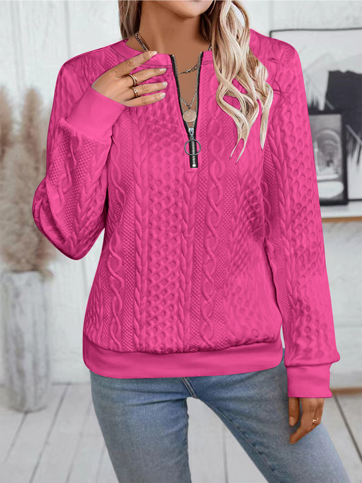 Lune London women's zip-up knitted sweater