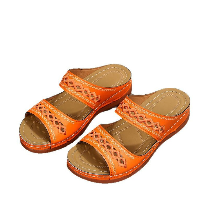 Ladies comfort slide sandals Lune London